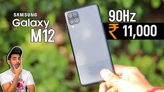 Samsung M12 with 90hz under ₹11000  Unboxing amp Giveaway [upl. by Shetrit805]