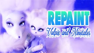 Doll RePaint Alolan Vulpix and Ninetales Video game Collaboration [upl. by Walters290]