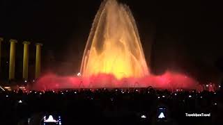 The Magic Fountain of Montjuic Barcelona Spain  Fuente Magica Montjuïc Barcelona Catalonia [upl. by Eitac]