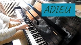 Jérémy Frérot  Adieu  Piano Cover Tutorial Accords Instrumental  PARTITION [upl. by Laurella]