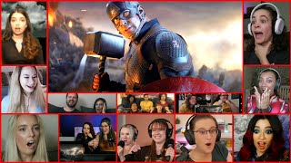 Reactors React to Captain America Lifting Thor Hammer scene from Avengers Endgame movie [upl. by Elsilrac]