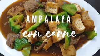 7 minute meal recipe how to cook ampalaya con carne [upl. by Line]