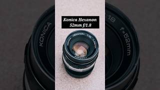 Konica Hexanon 52mm f18 vintagelens lenses filmcamera lens konica 35mm oldlens [upl. by Ellatsirhc]