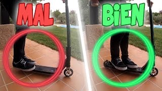 COMO ANDAR EN SCOOTER COLOCAR PIES  GIROS  TUTORIAL [upl. by Prichard]