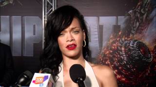 Rihanna Interview at BATTLESHIP Los Angeles Premiere in theaters Friday May 18 2012 [upl. by Aikemaj]