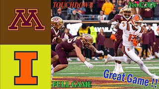 Minnesota Golden Gophers Vs Illinois Fighting Illini WEEK 10 Full Game Nov 22024 NCAA Today [upl. by Rome]