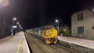 37401 and 37422 depart Ardgay with 6K40 to Georgemas Junction on 050322 [upl. by Armyn]