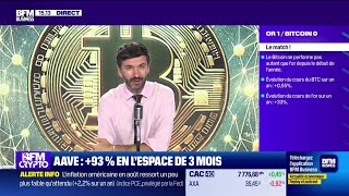 BFM Crypto les Pros  AAVE 93 en lespace de 3 mois [upl. by Yenittirb342]