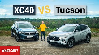 Hyundai Tucson vs Volvo XC40 SUV review – Hybrid vs Mild Hybrid  What Car [upl. by Cesaro]