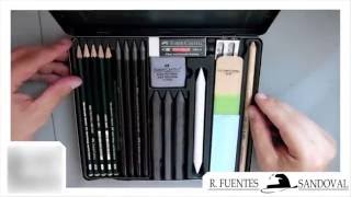 Unbox Set de Grafito Faber Castell [upl. by Essiralc183]