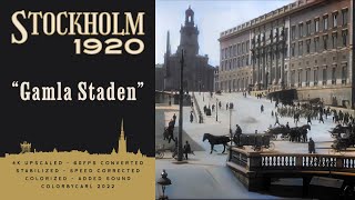 Stockholm 1920 Gamla Staden  Remastered 4K 60fps [upl. by Island]