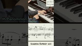 Liszt Piano Moments Hungarian Rhapsody No 6 🎼 shorts [upl. by Ardnosak]