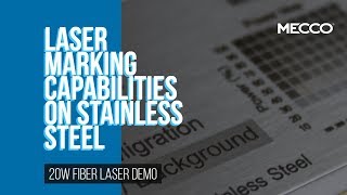 Fiber Laser Marking Demo Stainless Steel [upl. by Emie]