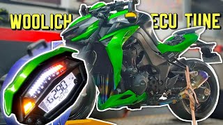 Z1000R 290kph TOP SPEED  Woolich ECU Tune by BIKETECH SHOP [upl. by Feigin]