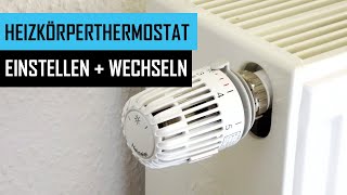 Heizkörperthermostat Funktionen wechseln und einstellen  so gehts [upl. by Navaj325]