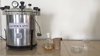 Autoclave  Sterilization Process of Glassware and Nutrient Media by Moist Heat Sterilization [upl. by Eatnuhs595]