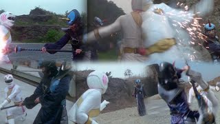 Taiga Sea vs Tsuetsue Fight Scenes Gaoranger Taiga Sea [upl. by Gaskins]