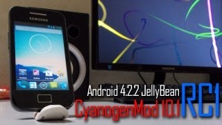 CyanogenMod 101 RC1 Android 422 JellyBean on Samsung Galaxy Ace GTS5830 [upl. by Gradey]