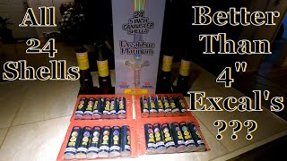 5quot Excalibur Platinum Canister Shells By World Class Fireworks Shot All 24 Shells [upl. by Raynah106]