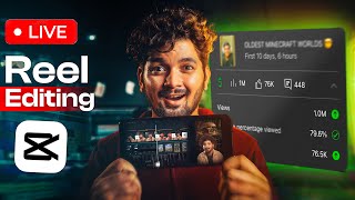 LIVE Step by Step REEL VIDEO EDITING Tutorial in CapCut Mobile [upl. by Ekaj]