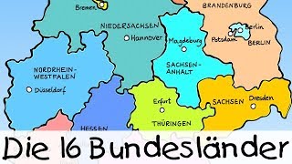 💡 Die 16 Bundesländer  Kinderlieder zum Lernen [upl. by Halford]