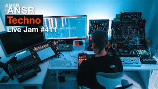 Techno LiveJam411 with TR8S  Eurorack Modular [upl. by Salli]