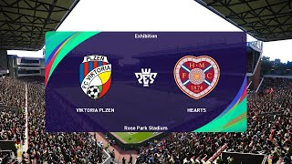 Viktoria Plzeň vs Hearts 22082024 UEFA Europa League PES 2021 [upl. by Yltneb]