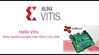 Xillinx Vitis Introduction Hello World with Vitis [upl. by Lerred743]