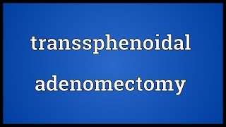 Transsphenoidal adenomectomy Meaning [upl. by Juley]