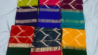 New model Gap border sarees collectionNew 2024 model sareesBest price 499 WhatsApp 8555012048 [upl. by Tallbot]