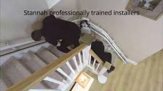 How Stairlifts Are Installed  Stairlift Installation Timelapse [upl. by Hahcim186]