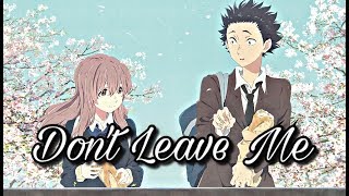 AMV BTS  Dont Leave Me X Koe No Katachi A Silent Voice  With English amp Kanji Lyrics [upl. by Apollus574]