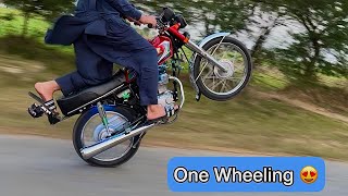 One Wheeling Videos  Without Music  2018 Model 125 amp 2023 Model 125  Ahmad shah [upl. by Agrippina806]