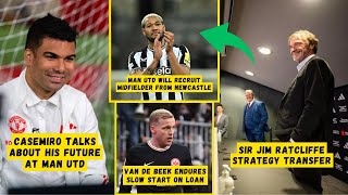 JIM RATCLIFFE STRATEGY TRANSFER❗New Target Midfielder✅Casemiro Reacts😱Van De Beek😱Man Utd News [upl. by Orgalim424]