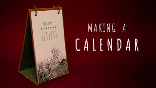 How I made a 2021 CALENDAR  DIY Desk calendar Reusable calendar base [upl. by Llennhoj]