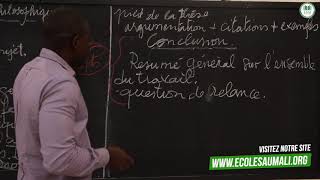 Cours  Terminale  Philosophie  Technique de dissertation Conclusion Mr Doumbia [upl. by Natsyrk]