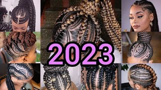 Latest Cornrow Hairstyles For Black Women 2023  Trendy amp Stylish Cornrow Braids Hairstyle Ideas [upl. by Nagiam284]