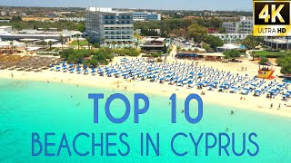 The 10 Best Beaches in Cyprus  4K Drone review [upl. by Enelloc982]