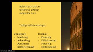 Utredande text Svenska 2 och Svenska 3 [upl. by Rosie]