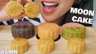 ASMR MOON CAKE STARBUCKS SOFT STICKY EATING SOUNDS  SASASMR [upl. by Wickner788]