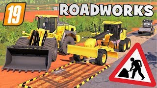 ROADWORKS IN FARMING SIMULATOR 19  SAND AND GRAVEL [upl. by Nylirad]