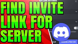 How to Find Invite Link on Discord Server [upl. by Ailemor]