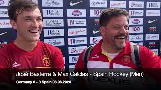 José Basterra Spain Goalscorer amp Max Caldas Spain Hockey Coach Men  FIH Pro League 2024 London [upl. by Sialac379]