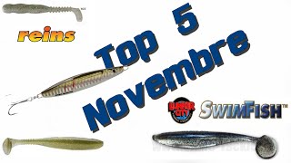 Top 5 des leurres de novembre  GoPro HD [upl. by Martica]