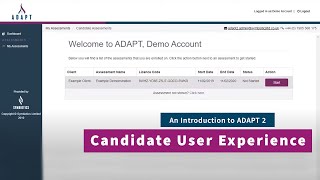 Adapt 2 Candidate User Experience [upl. by Thorsten]