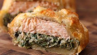 Puff Pastry Salmon Salmon Wellington [upl. by Ursuline855]