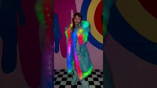 New LED Costume Faux Fur Coat Remote Controlled LED Lighting Festival And Party Costume Women Faux [upl. by Nuhsyar]