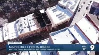 KGUN 9 Team Coverage Two Bisbee businesses damaged in fire [upl. by Einalem972]