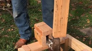 How to chop kindling with a home made kindling splitter [upl. by Laufer]