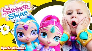 GIANT POWER WHEELS SURPRISE with Shimmer amp Shine Surprise Toys from Nickelodeon by Epic Toy Channel [upl. by Nyroc]